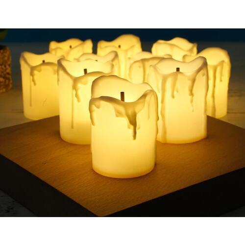36pcs Flameless Candles Warm Yellow Candle LED Romantic Tea Light Home Dinner Room Party Birthday Decor/Big Votive Candles