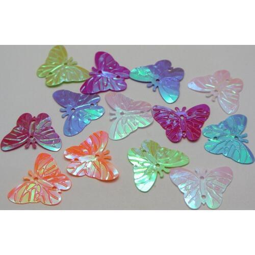 500 Mixed Color Butterfly loose sequins Paillettes 2 Hole sewing Wedding craft