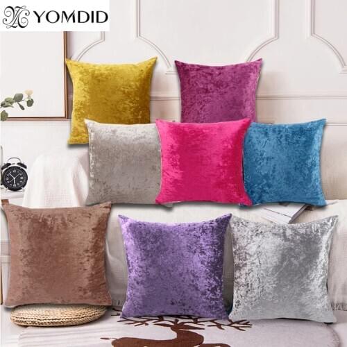 9 Colors Pillow Cover Ice Velvet Cushion Cover for Living Room Sofa 45*45 Kussenhoes Grey Home Decorative Housse De Coussin