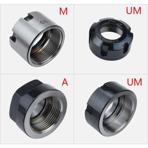 A/M/UM MS type ER8 ER11 ER16 ER20 ER25 ER32 Collet nut chuck Clamping Nuts For CNC lathe Milling Chuck Holder Lathe clamping nut