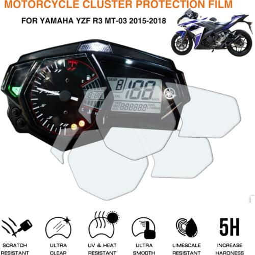For YAMAHA YZFR3 YZF-R3 MT-03 MT03 2015 2016 2017 2018 Motorcycle Accessories Cluster Scratch Protection Film Screen Protector