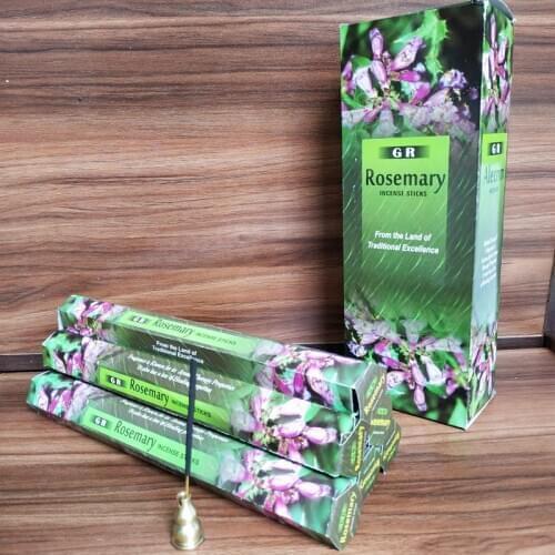 20pcs/box Rosemary Stick Incense Indian Style Handmade Fragrant Sticks Aroma Incense Sticks Home Fragrance Temple Incense Gift