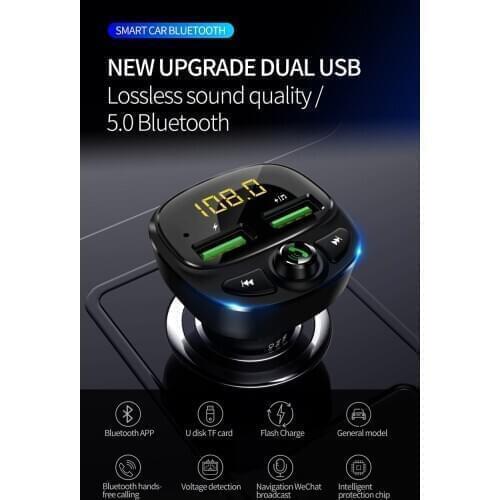 Car Bluetooth 5.0 Fm Transmitter MP3 Player USB Charger For Jeep Wrangler Renegade Grand Cherokee Buick Volvo XC60 S60 XC90 V70