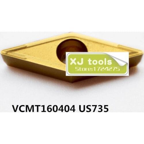 Free shipping 10pcs VCMT160404 US735/VCMT160408 US735 carbide inserts for SVJCR/SVQCR ,Turning Blades for Stainless Steel