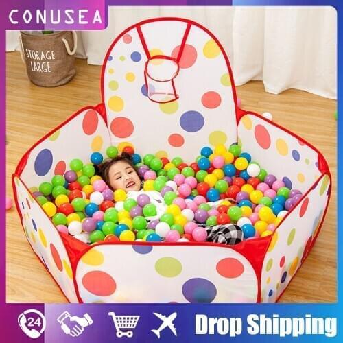 1.5m Playpen for children infant Baby ball pool with Basket Dry Playground Childrens tent Ocean Ball pit Portable Indoor toys