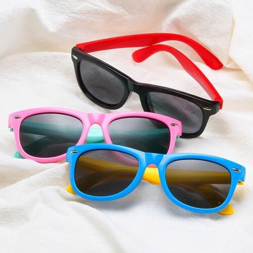 Elasticity Fashion Polarized Kids Sunglasses Silicone Flexible Boys Girls Children Sun Glasses Baby Shades Eyewear UV400 Oculos