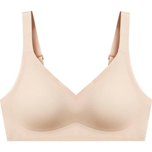 Jelly strip wide-shoulder adjustable sling technology air underwear female prime muscle sleep no steel ring latex bra