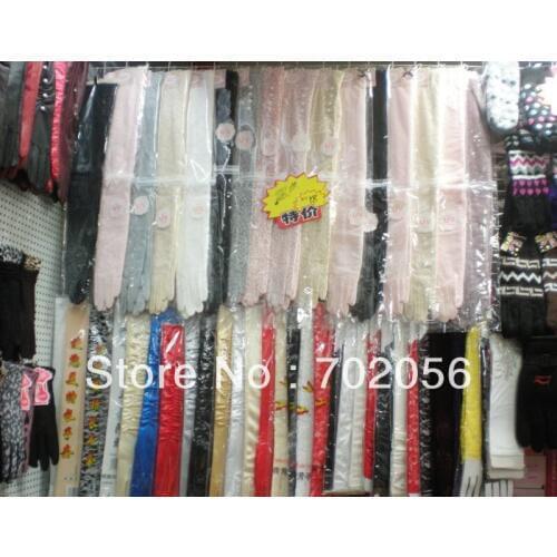 UV sun Five Fingers summer Gloves Long Gloves Ladies Driving Gloves Women Sun Uv Protection Gloves mixed color 10pairs/lot #3320