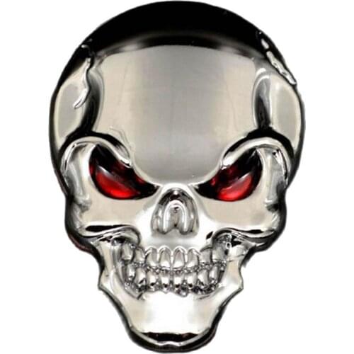 Personalized 3D Car Sticker Label Skull Bone Devil Auto Metal Emblem Badge Decal