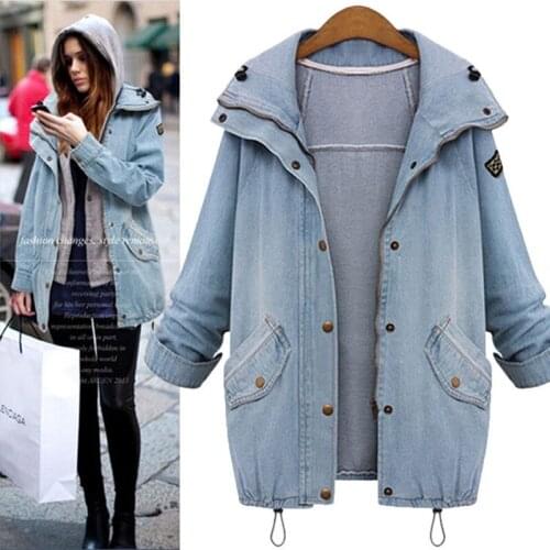 2021 Autumn and Winter New Ladies Denim Jacket Commuter Fashion Casual Plus Size Loose Denim Two-piece Womens Clothing WP28