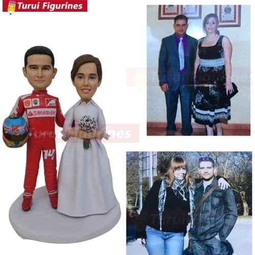 OOAK Miniature Dollhouse jumpsuit motobike wedding polymer clay doll figurine Handmade Bird Pet Animal cat dog from picture mini