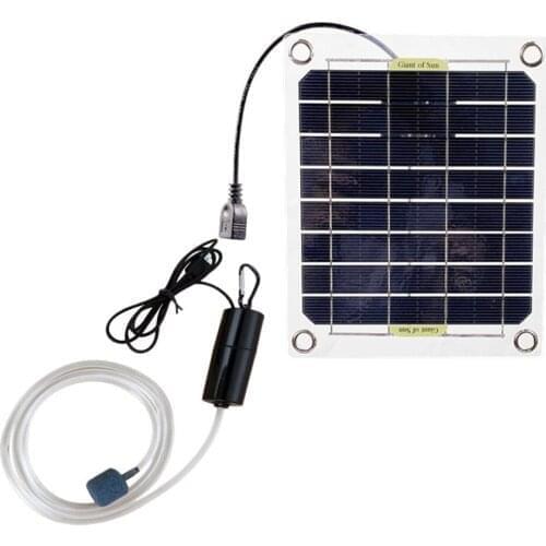 Solar Oxygen Pump Portable Solar Powered Water Oxygen Pump Household Fish Aquarium Oxygenator Pool Air Oxygen Pump Aerator