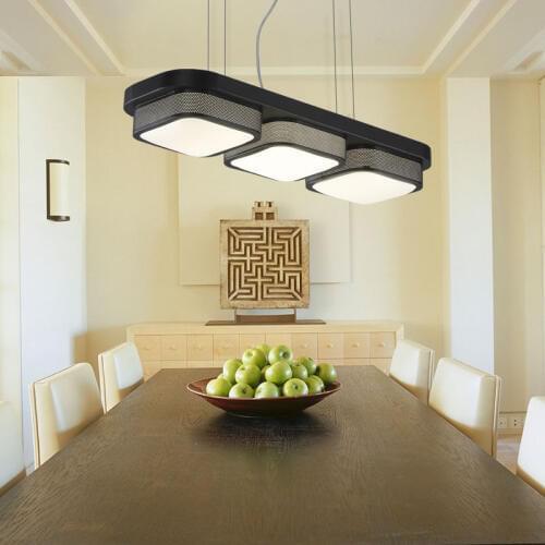 Modern LED Dining Room Pendant Lamps Simple Black Creative Home Lighting For Study Room Bedroom Living Room Dhl Free