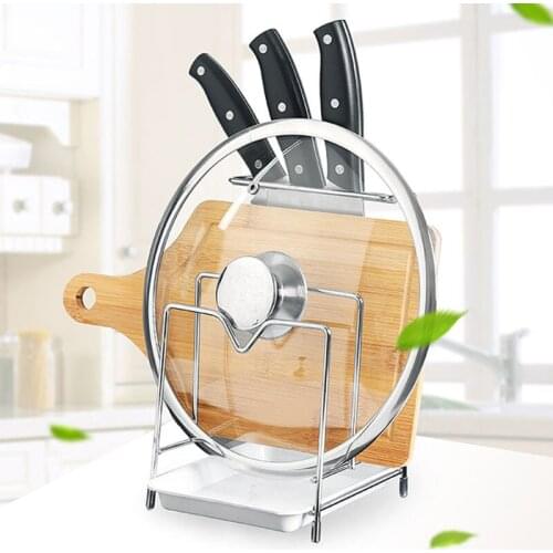Kitchenware Storage Finishing Rack Kitchen Stainless Steel Multi-Functional Multi-Layer Racks Chopping Board Lid Drain Rack