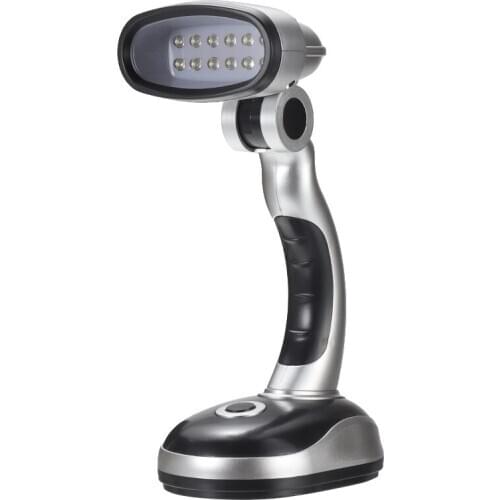 Mayitr 12 LED Table Lamp Flexible Battery Operated Bedside Reading Desk Light Table Bright Light For Home Study Tool