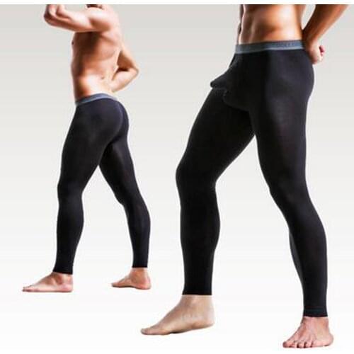 Thermal Underwear Men Sexy Stretch Breathe Thermal Trunk Separation Slim Long Warm Pants Leggings термобелье мужское зима g4