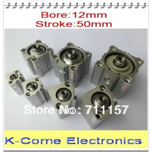 SDA 12*50 Airtac Type Thin Light Cyinder 12mm Bore 50mm Stroke Pneumatic Compact Air Cylinders 12-50 mm