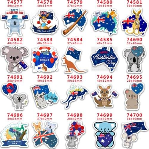 DIY Craft Supplies Sewing Accessories Cartoon Kangaroo And Koala Printed Planar Resins Mold 30 Pieces. PR-74577