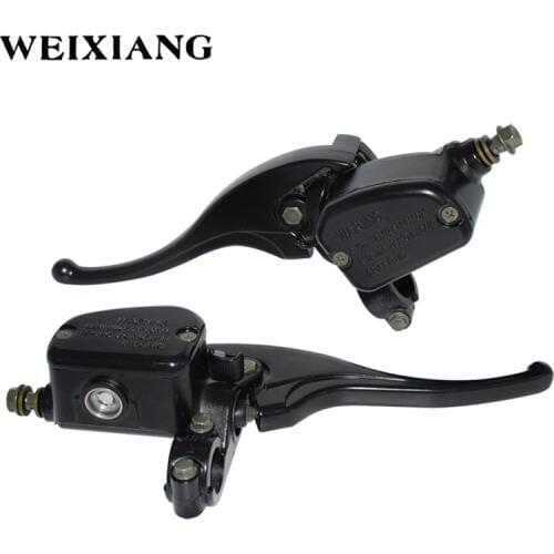 Universal 7/8" 22mm Front Left Right Motorcycle Hydraulic Brake Pump Master Cylinder Black Disc Brake Lever For Polaris ATV