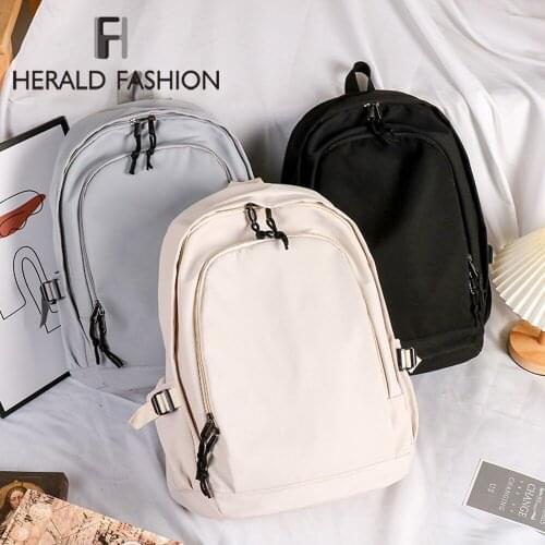 2021 Waterproof Oxford Women Backpack Fashion Anti-theft Female Backpacks Simple Solid School Bag College Laptop Canvas Rucksack