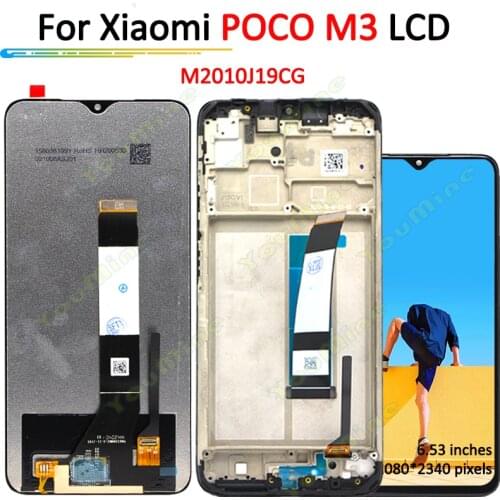 6.53" Original For Xiaomi Poco M3 lcd Display Touch Screen Digitizer Assembly Replacement For Xiaomi PocoM3 M2010J19CG LCD