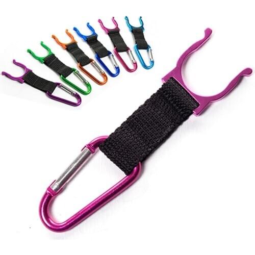 1pcs D buckle ribbon climbing outdoor beverage mineral water bottle hanging quick mountaineering kettle