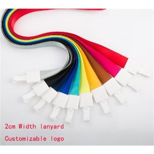 10pcs 2cm Width Name Tag Id Neck Card Clip Lanyard Suspension Cord Sling Neck Lanyards For Id Name Cards Case Holder Snap Cord