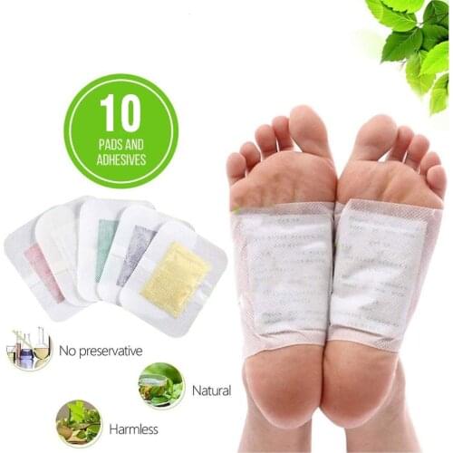 10 Pcs Detox Foot Patches Feet Pads to Remove Body Toxins Detoxify Pain Relief Weight Loss and Stress Relief Body Cleanse Patch