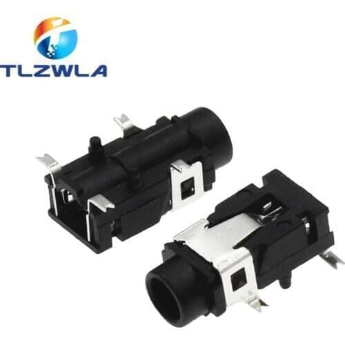 1000Pcs PJ-321 PJ321 3.5Mm Female Audio Connector 4Pin Smd Smt Headphone Jack Socket PJ-321A PCB Mount Stereo Jack High Qualiy