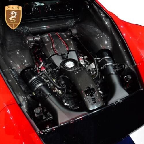 3 pcs Real Dry Carbon Fiber Interior Trims For Ferrari-488 GTB Spider Engine Trim Inner Frame Cover Panel Car Accessories 00040