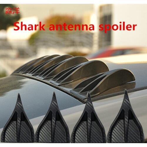 Fit for suzuki Nissan VW crv suv Hyundai Black Vortex Generator Shark Fin Spoiler Wing Roof Trunk 8 Pcs
