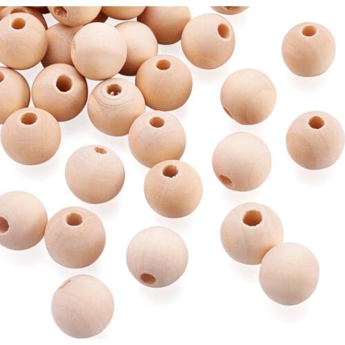 1 set Natural Wooden Beads Oval & Round Large Hole Wood Loose Beads for Jewelry Making Bracelet Necklace DIY Accessories