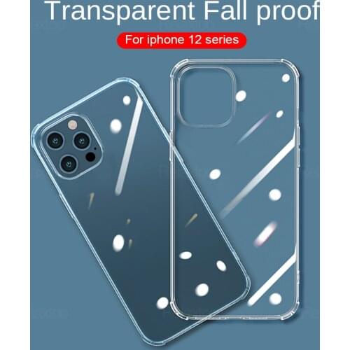 Transparent Airbag Anti-fall Phone Case For iPhone 12 Pro Max Shockproof Ultra Soft Phone Back Cover Coque For iPhone12 Promax