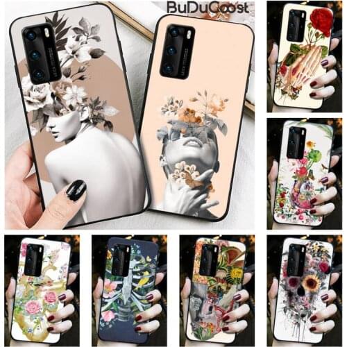 Medical human head meridian kidney art Phone Case for Huawei P20 P30Pro P20Lite P30Lite P10 P Smart plus P10Lite P40Pro P40 lite