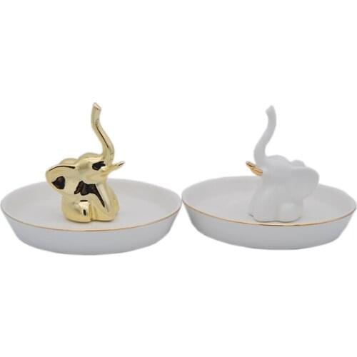 Decorative Plate Ring Storage Tray Present For Girl Friend Jewelry Dish Dressing Arrangement Arts And Crafts Ceramic Decor