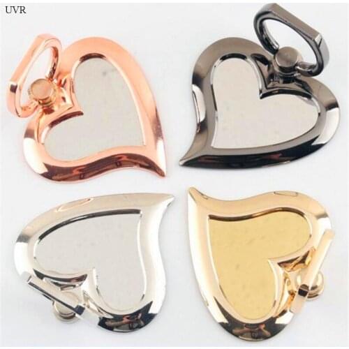 360 Degree Mobile Phone Stand Holder Heart Mirror For Huawei All Phone Finger Ring Mobile Smartphone Phone Holder Stand