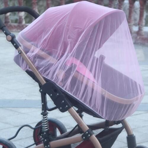 Baby Stroller Mosquito Net Pushchair Mosquito Insect Shield Net Mesh Stroller Accessories Infants Safe Protection Dust Cover
