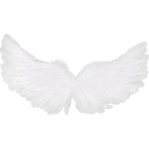 Kids Adult Party Masquerade Cosplay Angel Wings Lightweight White Feather Angels Costume Wedding Birthday Decoration Photo Prop