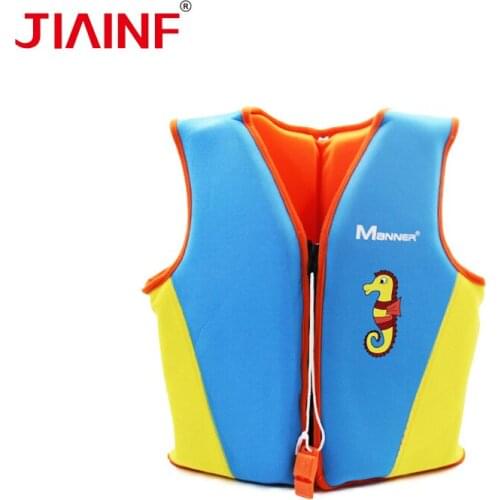 Kids Safety Swimsuit With Whistle 1-10 Age Children Water Amusement Sports Strong Buoyancy Vest Learning Swimming Accessories