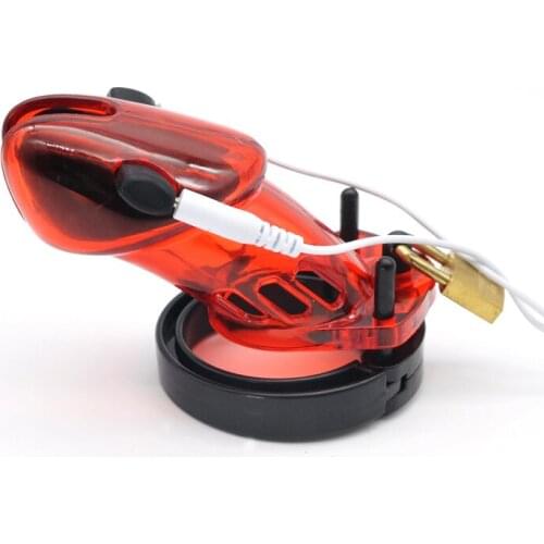 Electro Lockdown Estim Male Chastity Cage Electric Shock Stimulation Sex Toys Electric Penis Lock CB6000 Cock Cage For Men