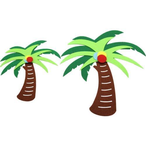 Beach Coconut Tree Free Cutting Felting Material Walls Kindergarten Decoration For Diy Kids Room Home Decoration Accessories