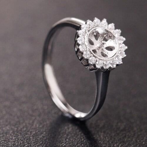 Ring Base Mountings Findings Settings Adjustable Ring Jewelry Parts Fittings Accessories for Pearl Beads Stones