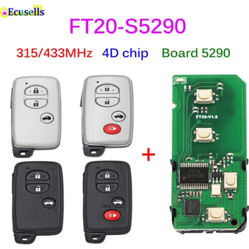 Lonsdor FT20-S5290C/S5290D 315/433MHz Keyless Go Smart Key with 4D Chip for Subaru Forester BRZ WRX STI XV Crosstrek HYQ14ACX