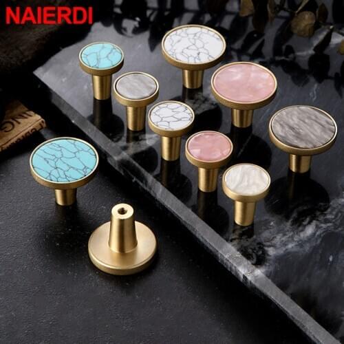 NAIERDI Copper Furniture Handles Elegant Door Knobs Cabinet Handles Brass Hooks Nordic Pastoral Gold Clothes Wall Hangings Hooks