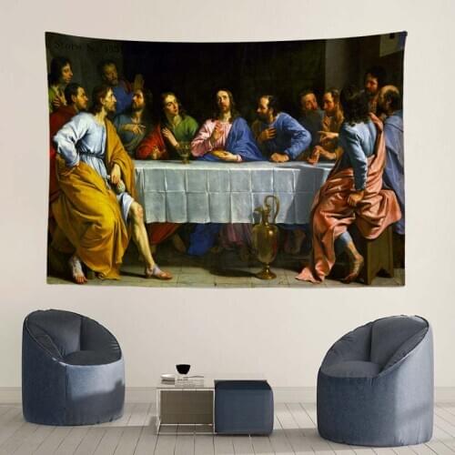 The Last Supper Christ Artwork Tapestry For Home Dorm Hotel Store Decorations Hanging Wall Or Tablecloth And Outdoor Mat TT146
