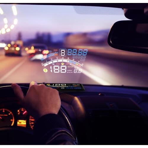 XUNMA 2019 NEW HUD Head up Car Projector Car Styling Reader Speed Self-adaptive Car Fuel etc Parameter Display Alarm System