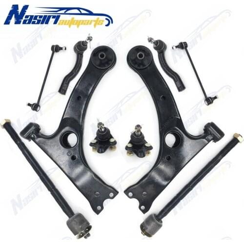 Front Control Arm Ball Joint Tie Rod Sway Bar End Link Suspension Kit for Toyota Corolla (_E12_) 2003 2004 2005 2006 2007 2008