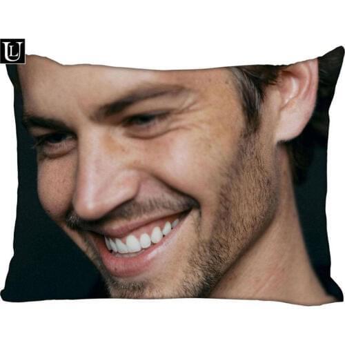 Custom Paul walker Rectangle Pillow Cover Size 45x35cm (one side) Print Custom Zipper Polyester Cotton Pillowcase more size