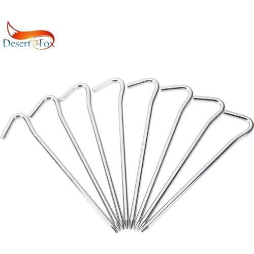 Desert&Fox Tent Peg, Tent Ground Nails 18cm Aluminum Alloy Ground Nails Sun Shelter Ropes Nails Tent Camping Accessories Tools