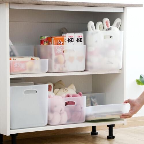 Transparent Storage Box Case Snacks Toy Cosmetic Organizer Plastic Container Desktop Sundries Storage Basket Closet Organizer